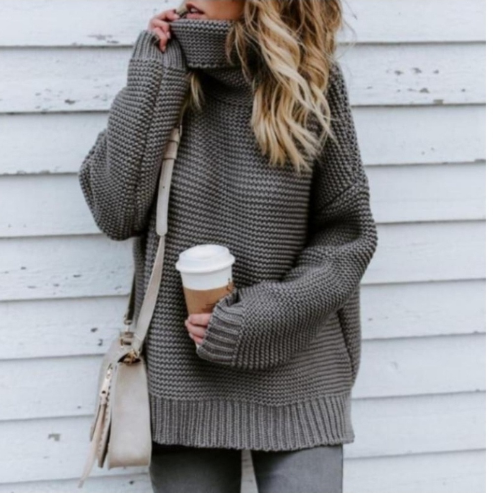 Comfy Woven Turtleneck Sweater - BRAND NEW